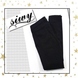 Siwy Black Distressed Skinny Leg Jeans 28